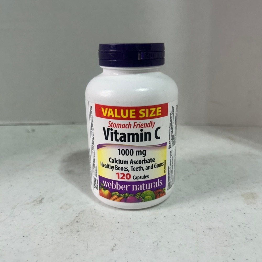 Webber Naturals‎ Vitamin C 1000mg Calcium Ascorbate 120 Capsules 10 Pack